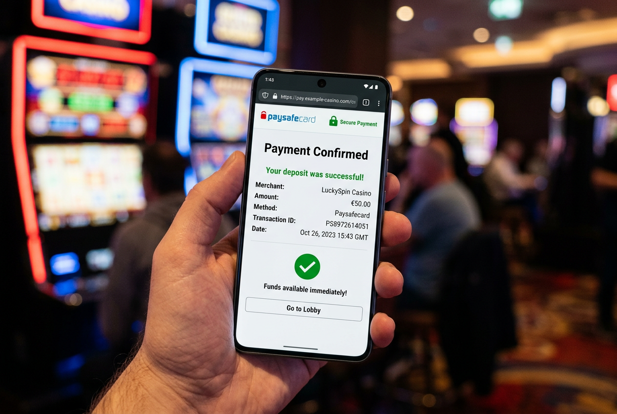 Bezpieczne płatności Paysafecard w kasynie online na smartfonie